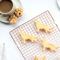german shepherd dog silhouette cookies
