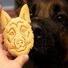 german shepherd face cookie
