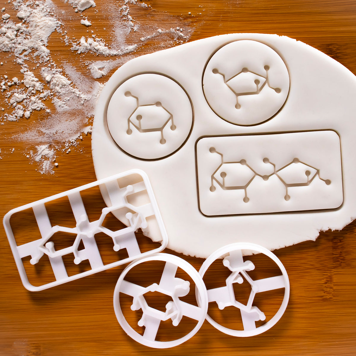 Set of 3 Sugar Molecule Cookie Cutters