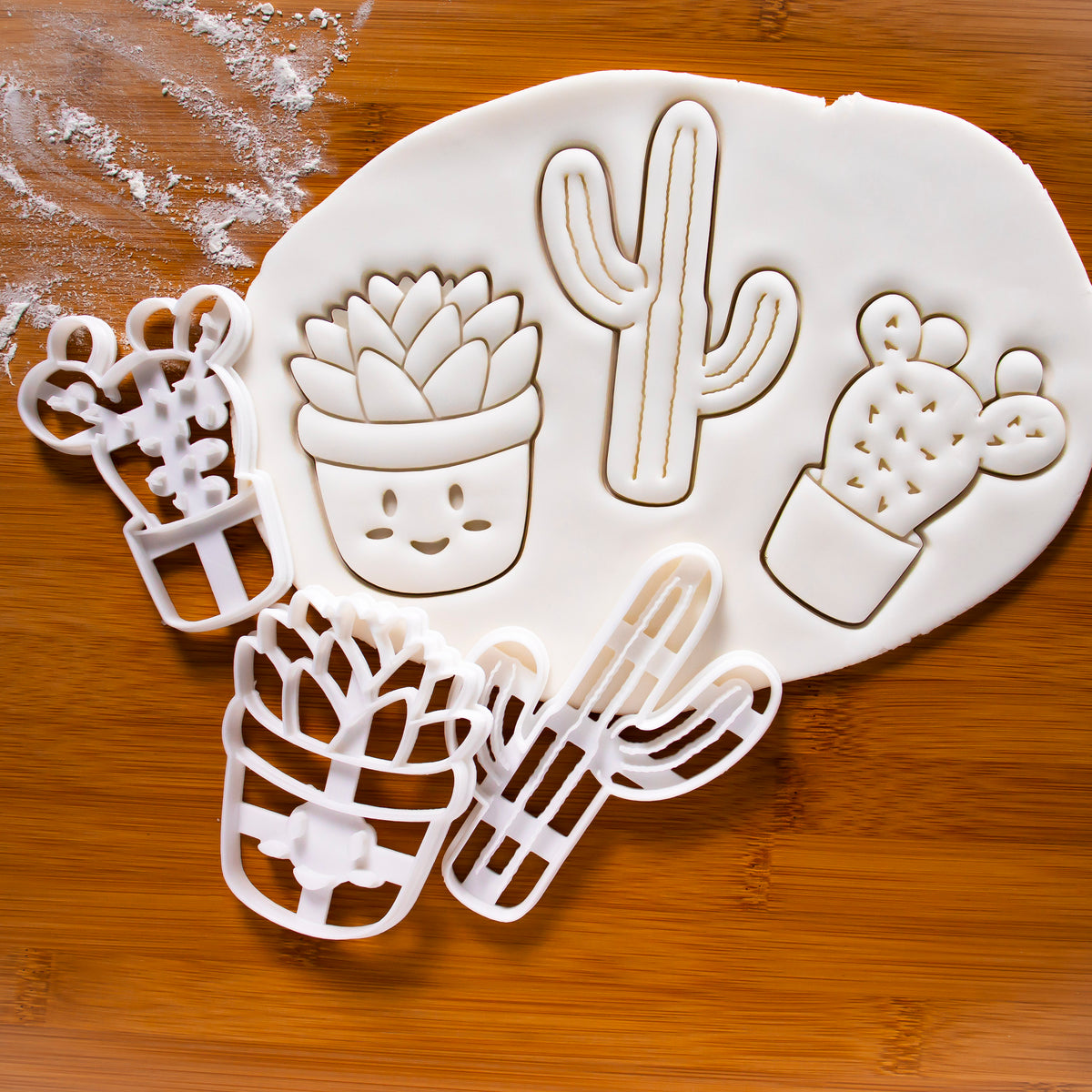succulent cutters Set of 3 Cactus Cookie Cutters – Bakerlogy