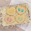 baby hand prints and footprints cookies