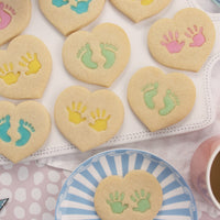 baby hand prints and footprints cookies