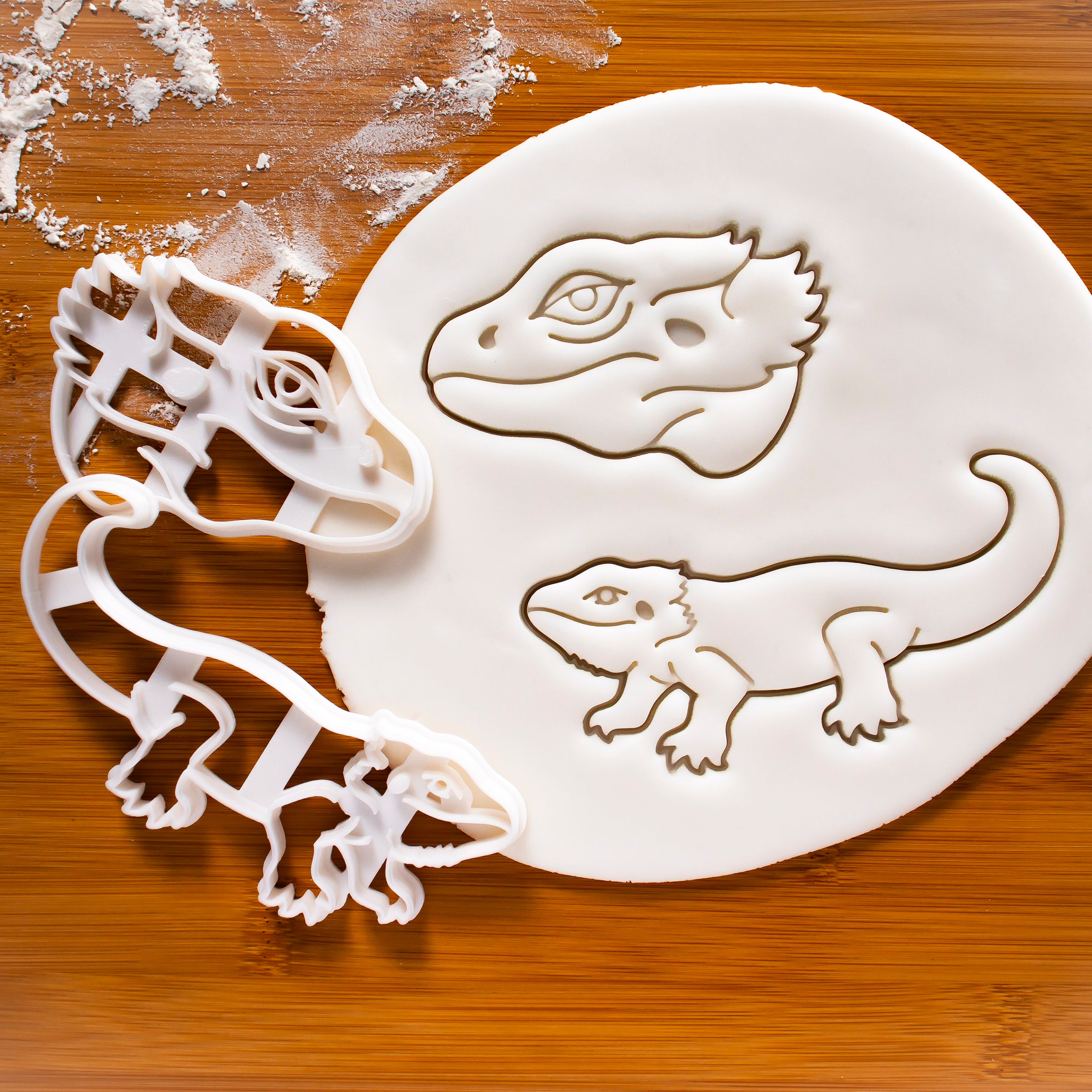 Set of 2 Pogona Bearded Dragon Cookie Cutters