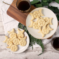 horned god and triple goddess cookies