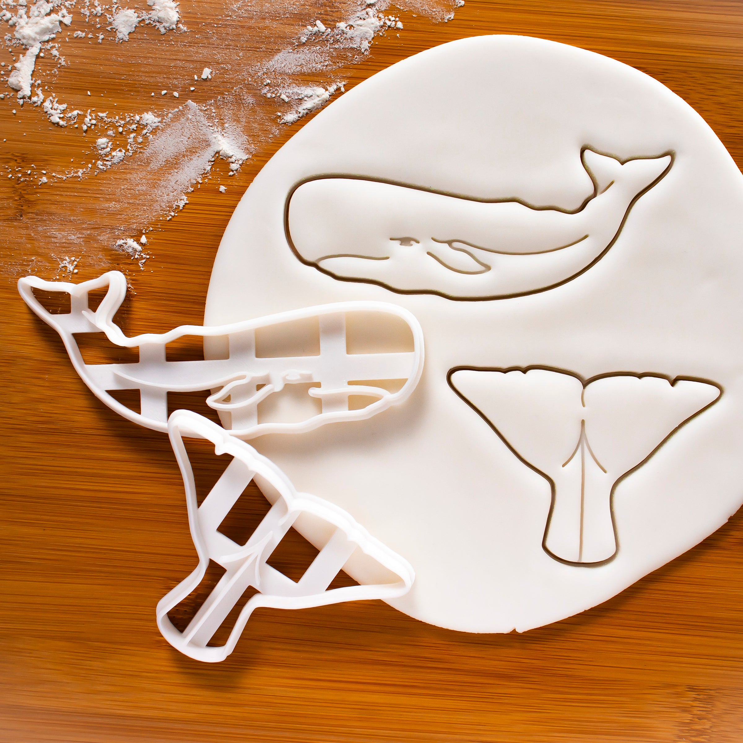 Set of 2 Sperm Whale Cookie Cutters