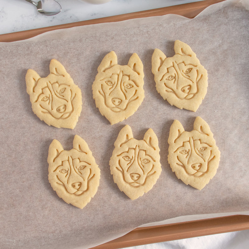 husky face cookies