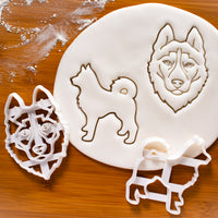Set of 2 Husky Cookie Cutters