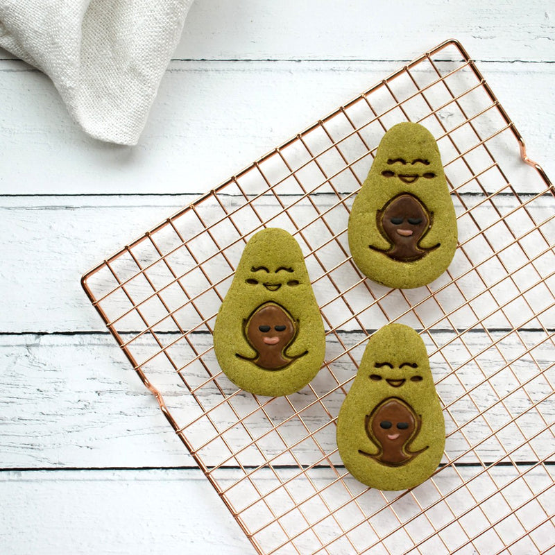 avocado mother and child matcha cookies