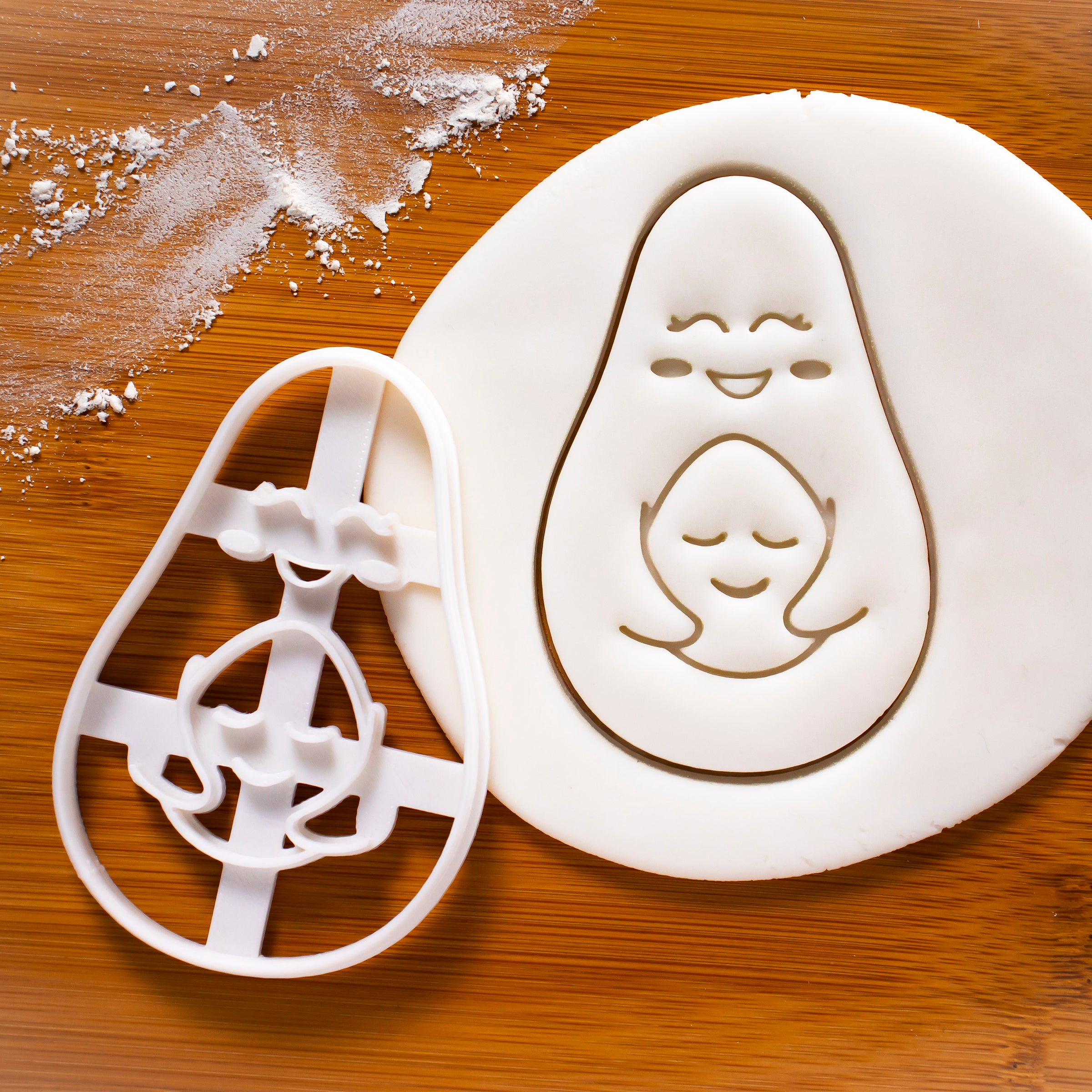 Avocado Mother and Child Cookie Cutter