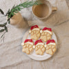 realistic christmas hat santa paw cookies