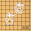Set of 2 Santa Claus Paw Prints Cookie Cutters