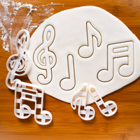 Set of 4 Musical Notes Cookie Cutters