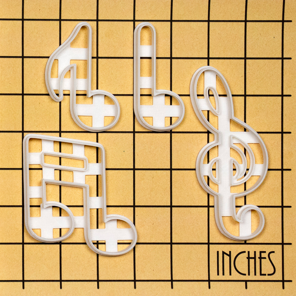 Set of 4 Musical Notes Cookie Cutters