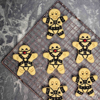 set of 2 BDSM gingerbread man cookies - including dominant and submissive