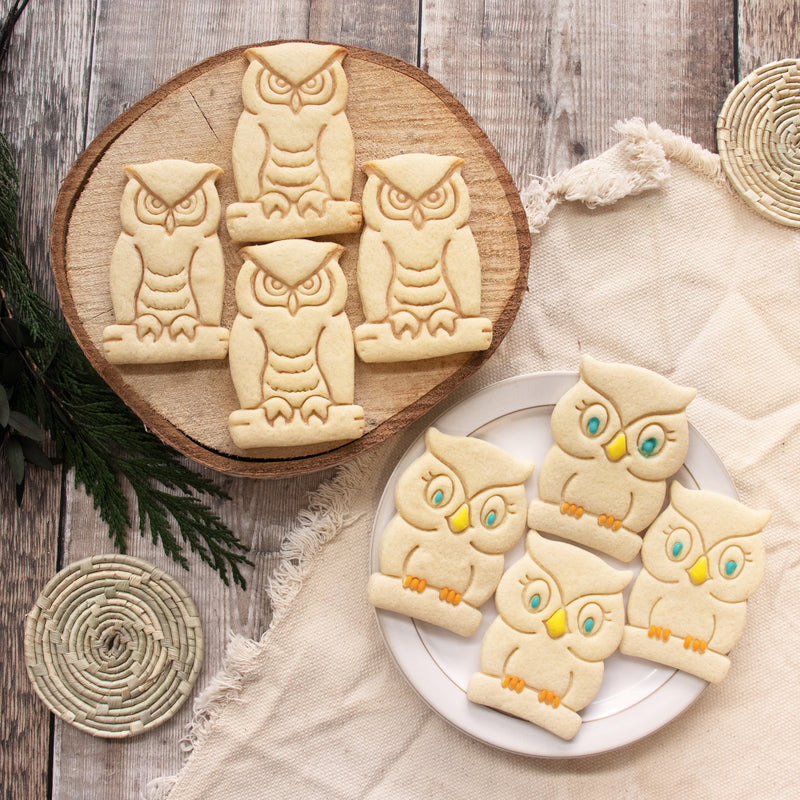 great cute owl and horned owl cookies