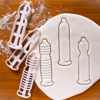Set of 3 Condom Cookie Cutters