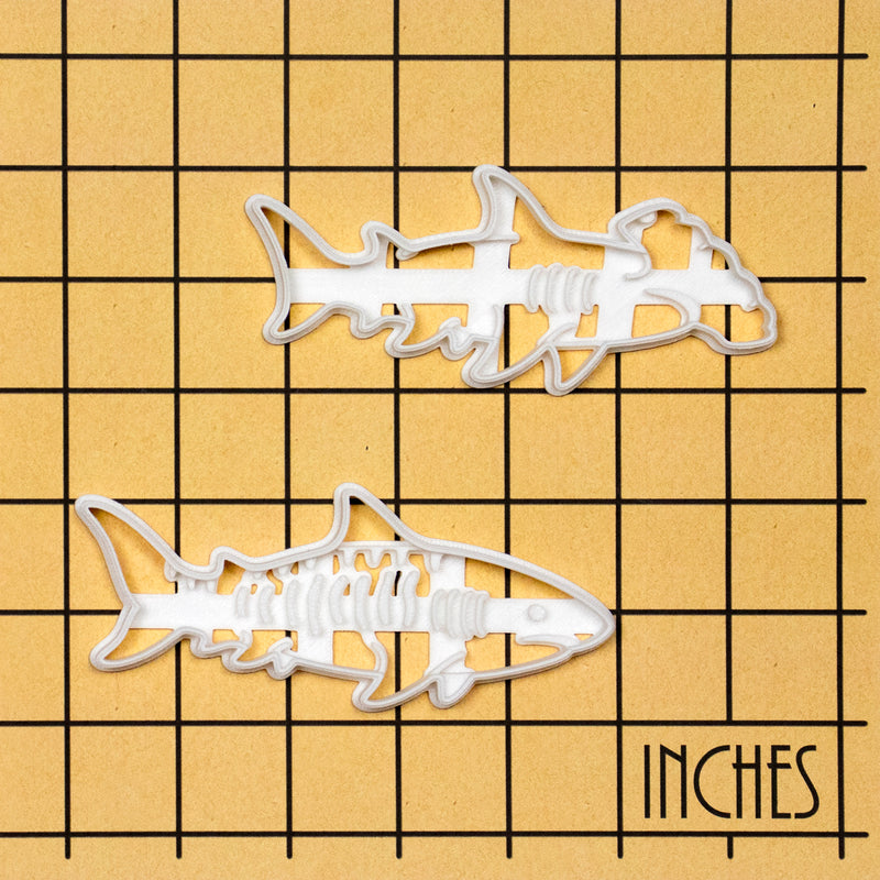 Set of 2 Shark Cookie Cutters (Hammerhead Shark & Tiger Shark)