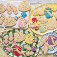 Set of 4 Summer Beach Cookies (Bucket, Sand Castle, Flip Flops, & Spade)