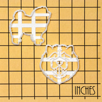 set of 2 chow chow cookie cutters