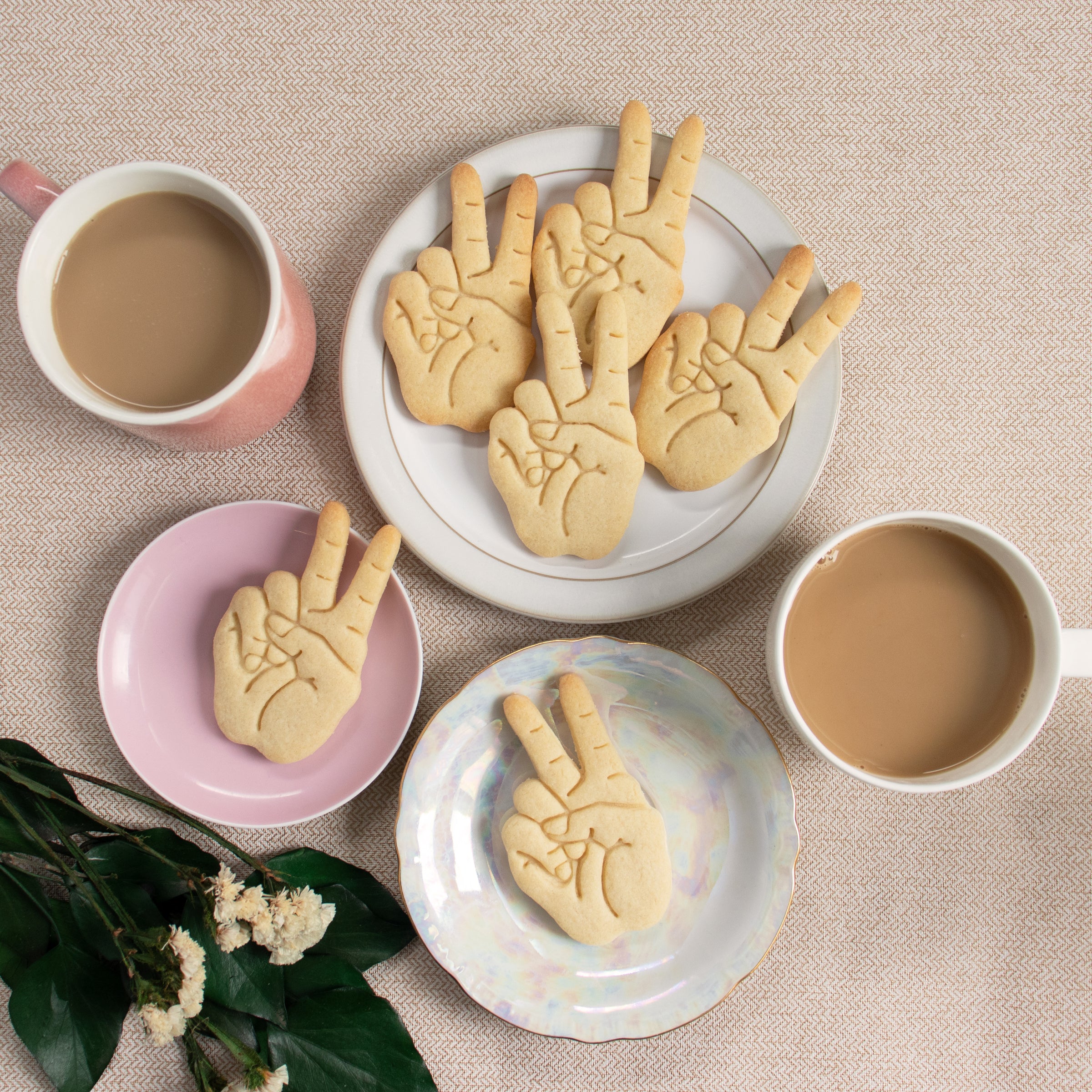 Victory Hand Sign Cookies
