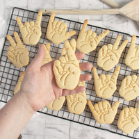 Crossed Fingers Luck Hand Sign Cookies