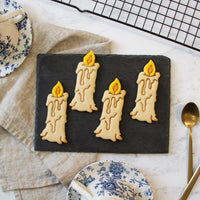 halloween witch candle cookies