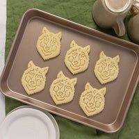 wolf face cookies