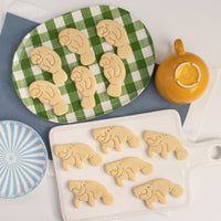cute manatee and realistic manatee cookies