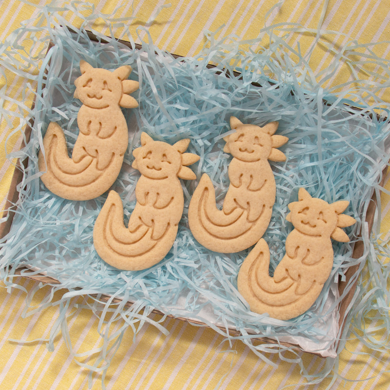 cute axolotl cookies