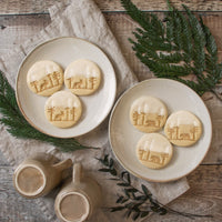 set of 2 forest moose and bear cookies