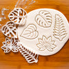 Monstera (Swiss Cheese Plant), Fern, Devil's Ivy, and Japanese Aralia (Paperplant) cookie cutters