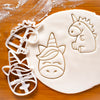 Cute Unicorn Face and Body Cookie Cutters