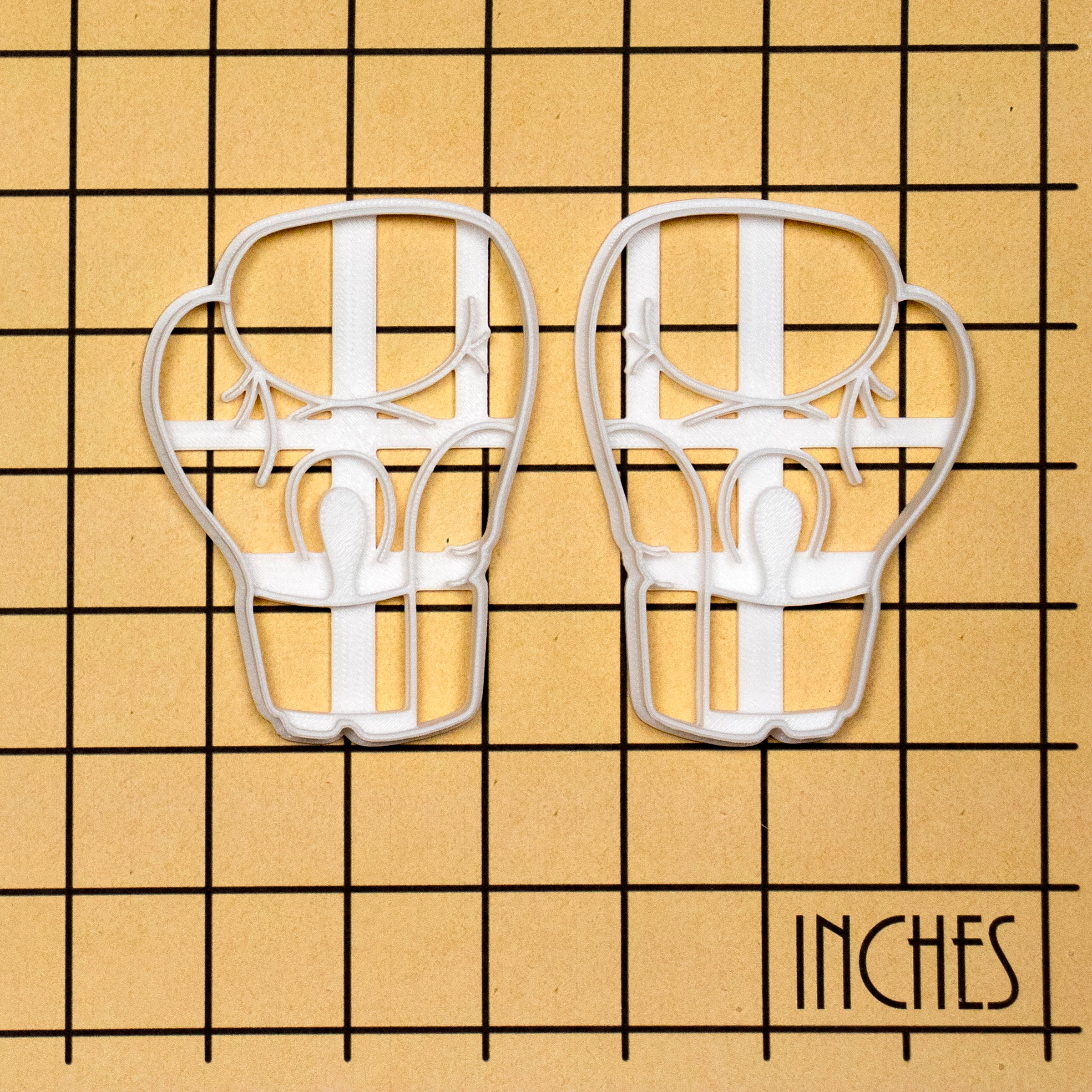 Set of 2 Boxing Glove Cookie Cutters (palm view)