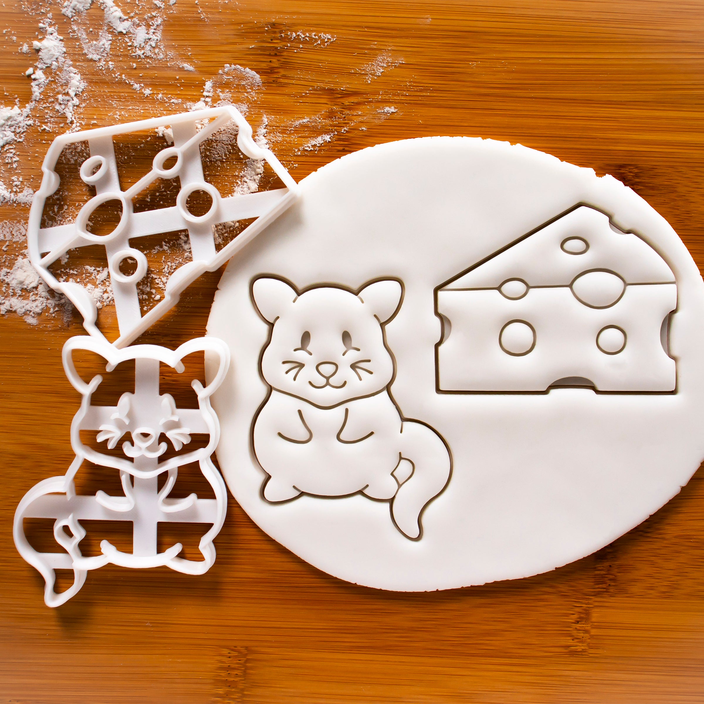 Cute Mouse and Swiss Cheese Cookie Cutters
