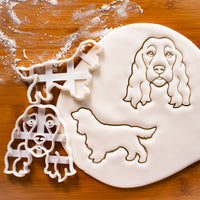 Set of 2 Show Cocker Spaniel cookie cutters - Face and Body