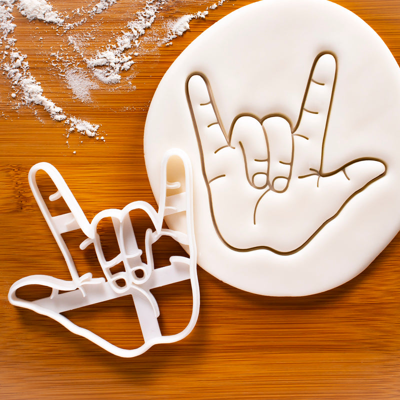 Hand Sign I Love You cookie cutter