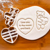 Love You to the Moon and Back Cookie Cutter & Cute Bear Cookie Cutter