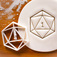 Natural 1 Icosahedron cookie cutter,