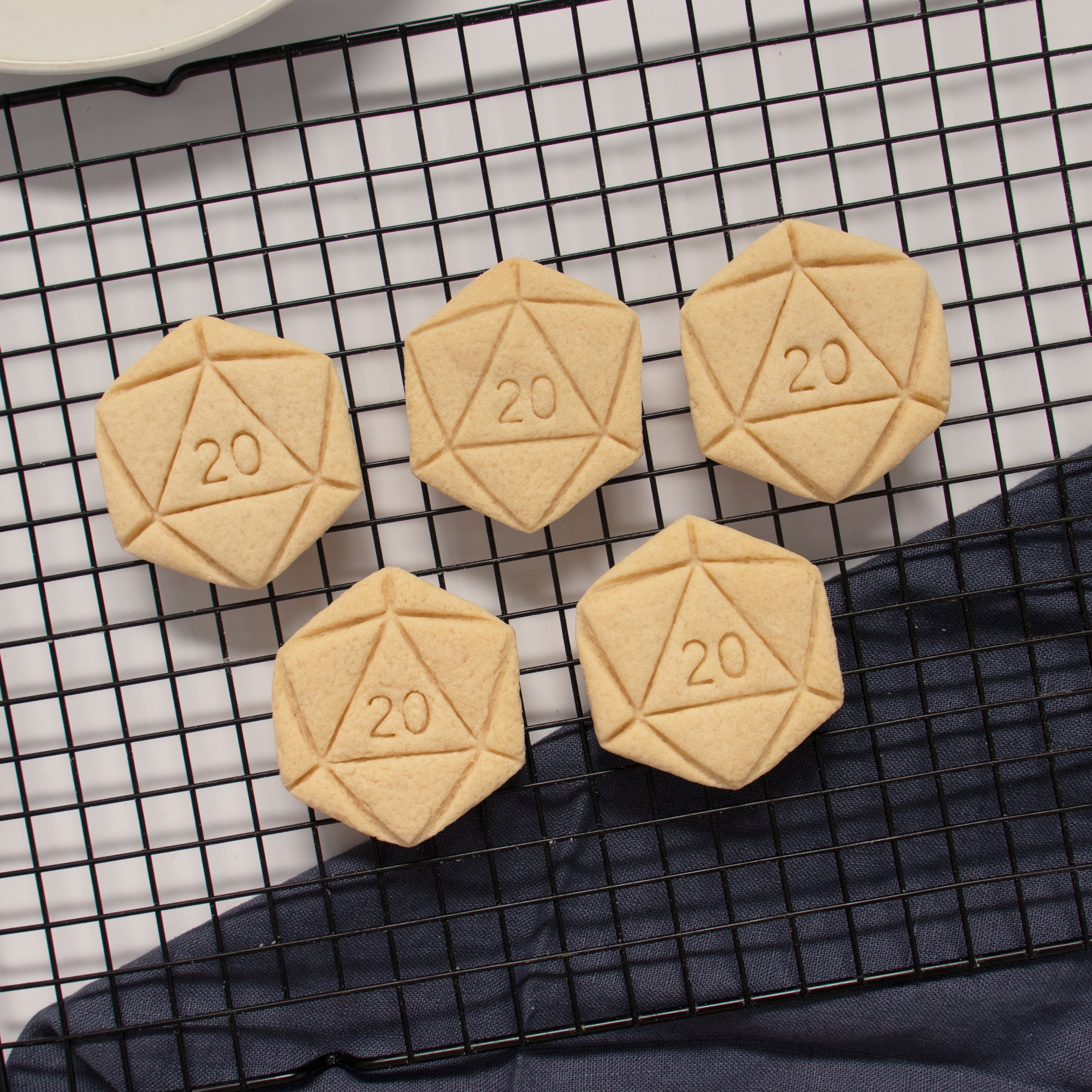 Natural 20 Icosahedron Cookies