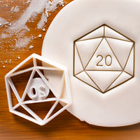 Natural 20 Icosahedron Cookie Cutter