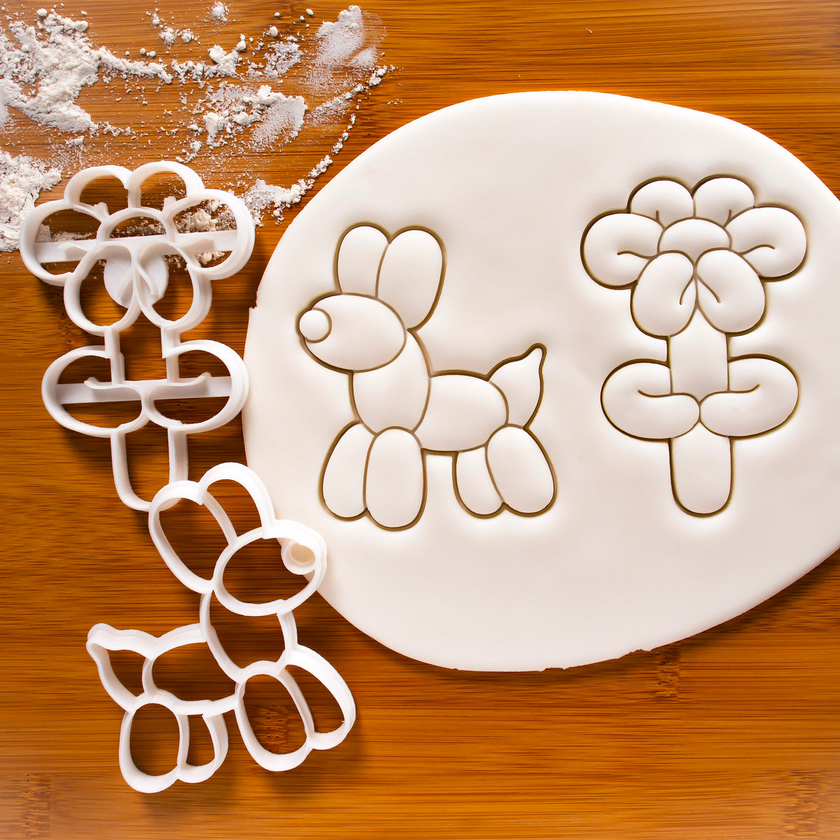 Balloon Dog and Flower Cookie Cutters