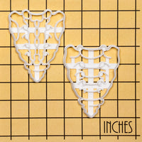 Set of 2 Sacrum and Coccyx Cookie Cutters (Anterior and Posterior)