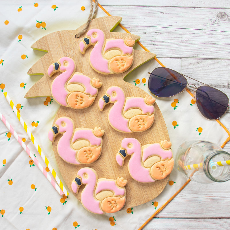 flamingo float cookies for pool party