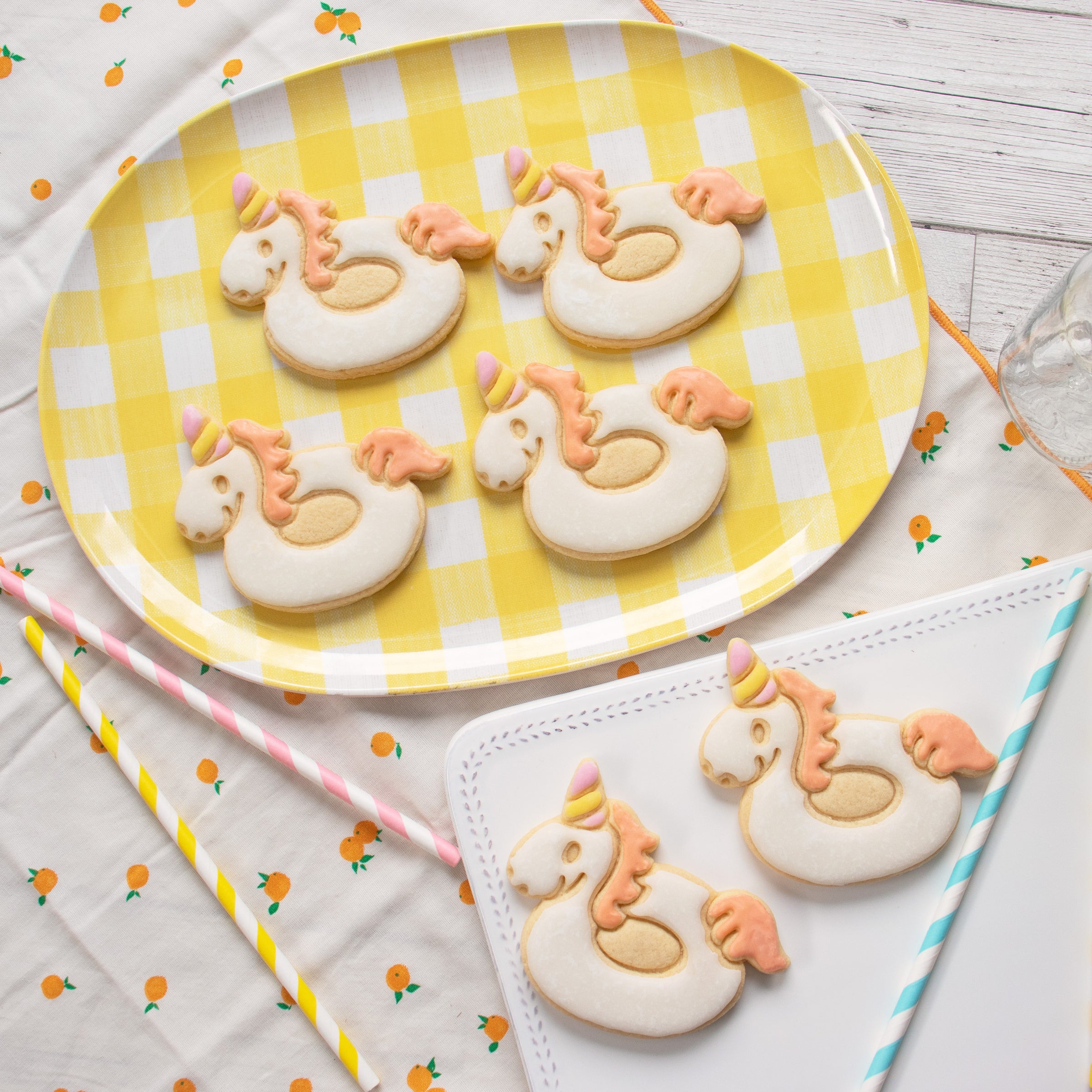 unicorn float cookies for pool party