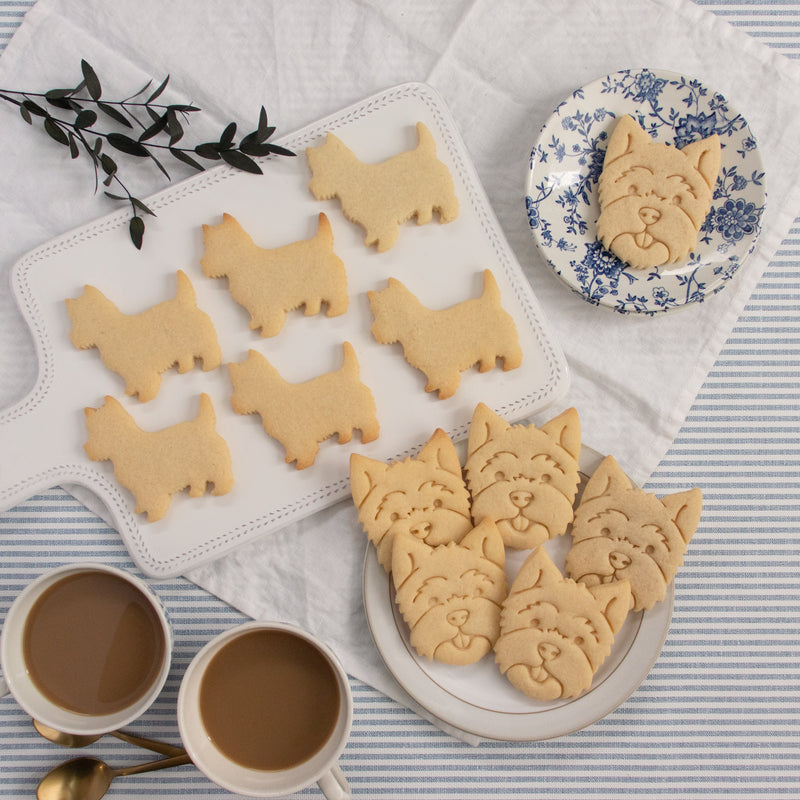 Set of 2 West Highland White Terrier Dog cookies (Westie)