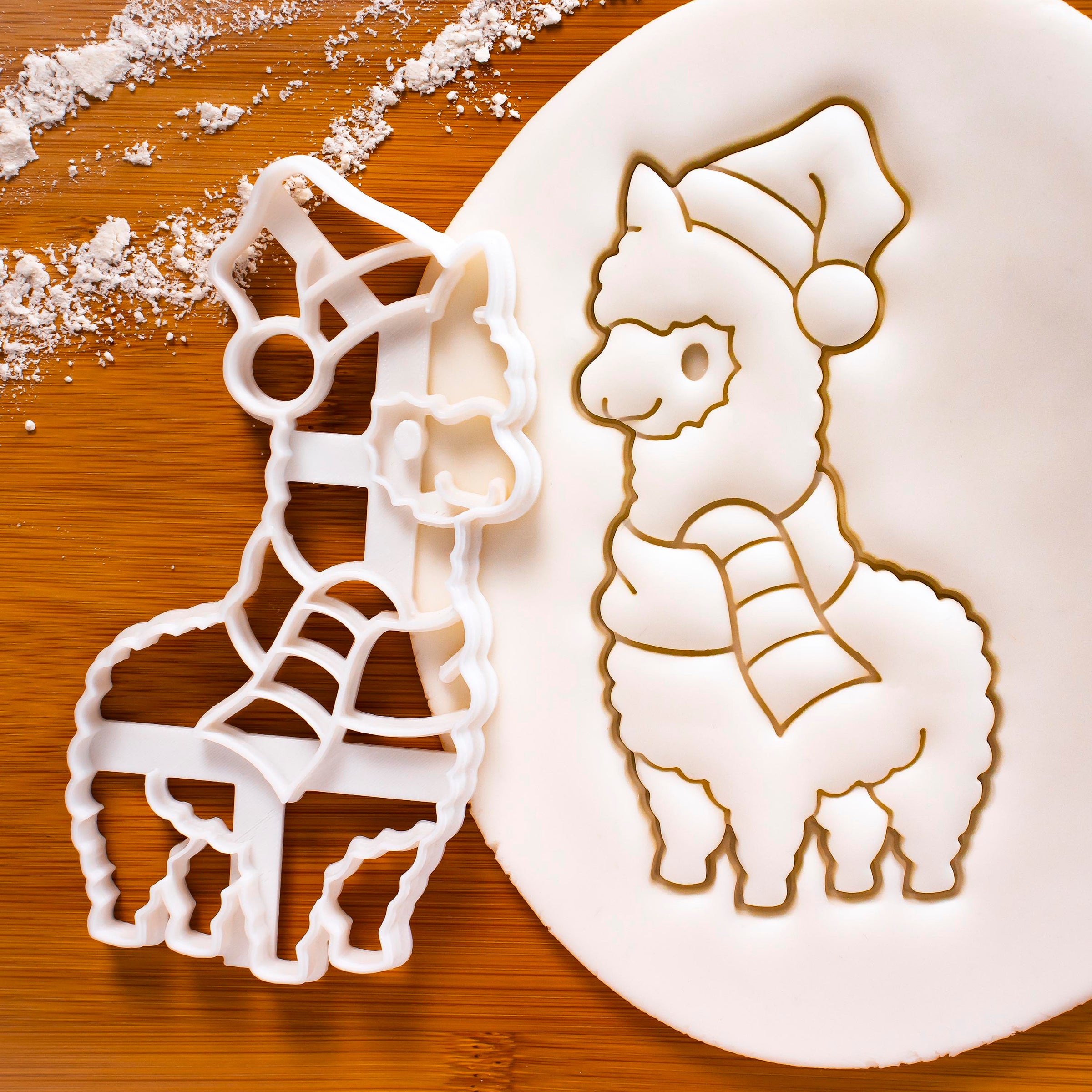 Christmas Alpaca cookie cutter