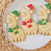 christmas alpaca cookies