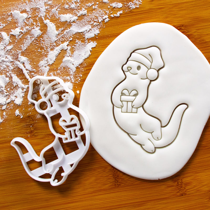 christmas otter cookie cutter