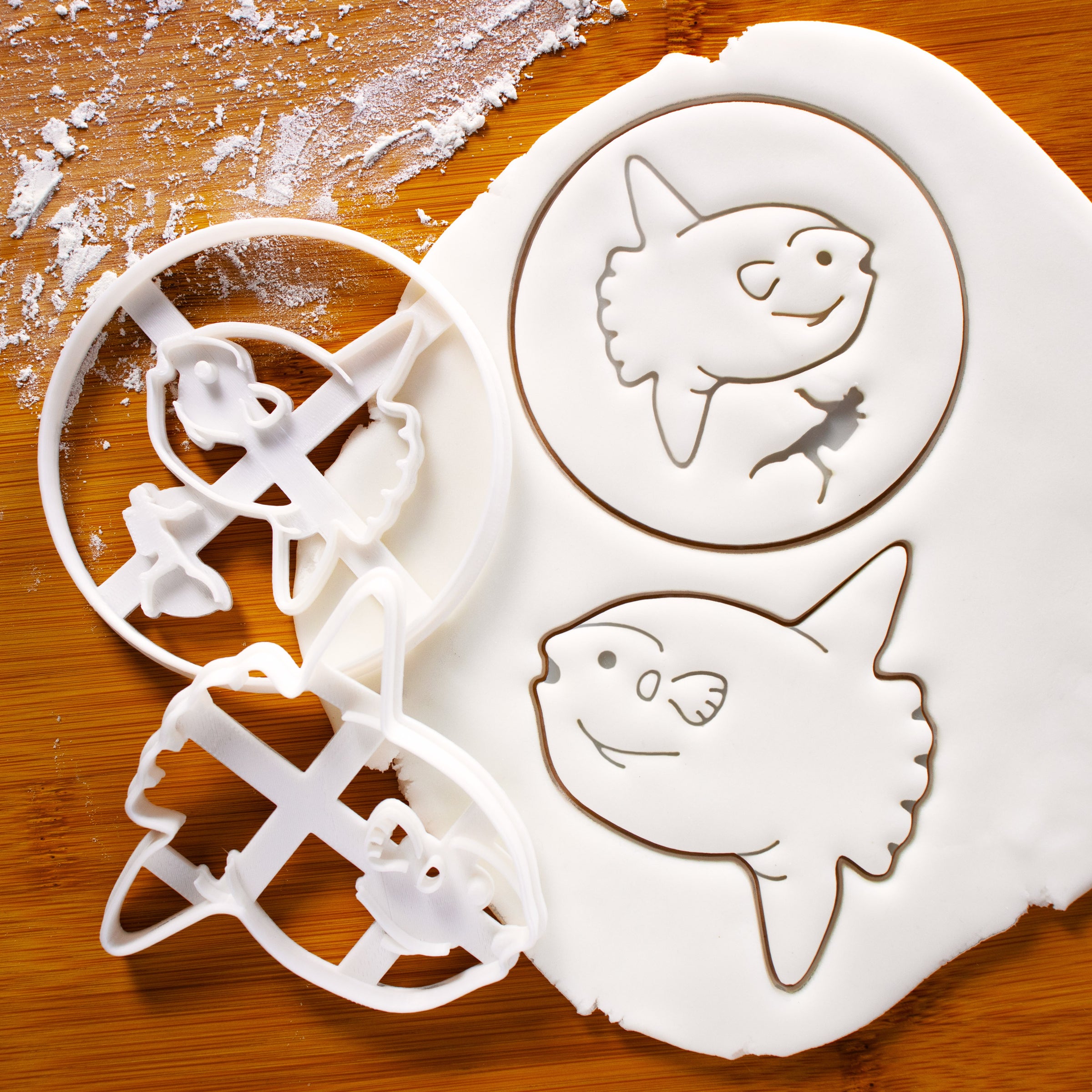 Set of 2 Cookie Cutters: Sunfish and Sunfish and Diver