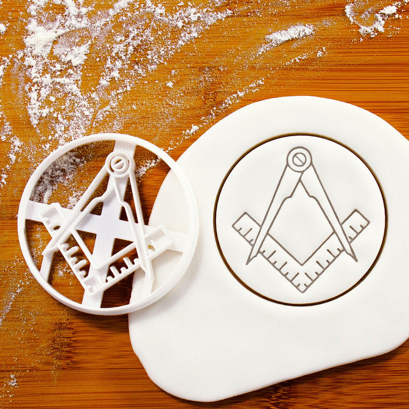 Masonic Square & Compasses with no G Cookie Cutter